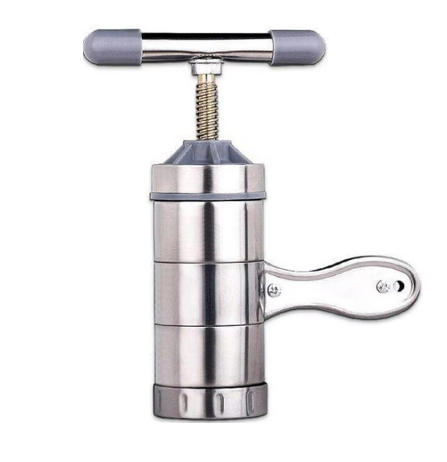 Stainless steel manual pasta press